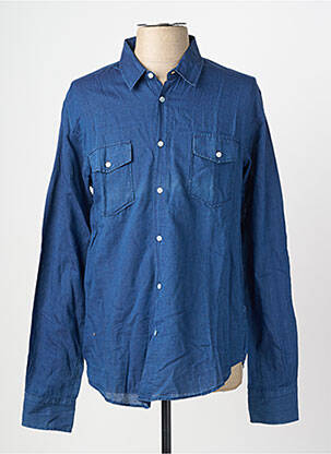 Chemise manches longues coupe droite bleu EUROPANN homme