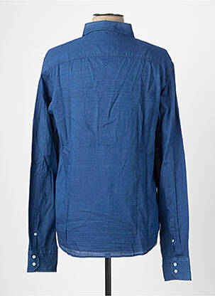 Chemise manches longues coupe droite bleu EUROPANN homme