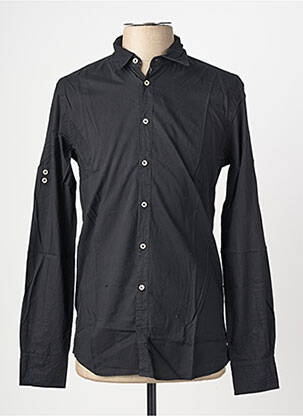 Chemise manches longues coupe cintrée noir EUROPANN homme