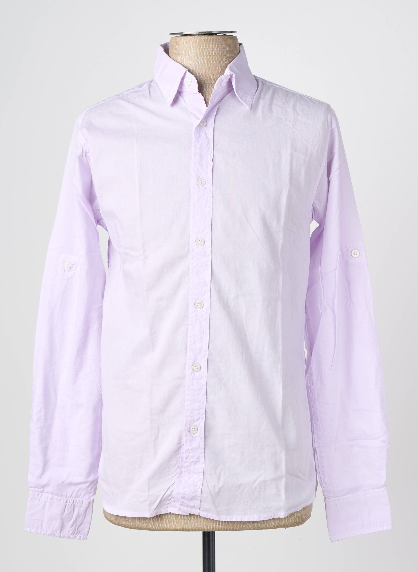 Chemise manches longues coupe cintrée violet EUROPANN homme