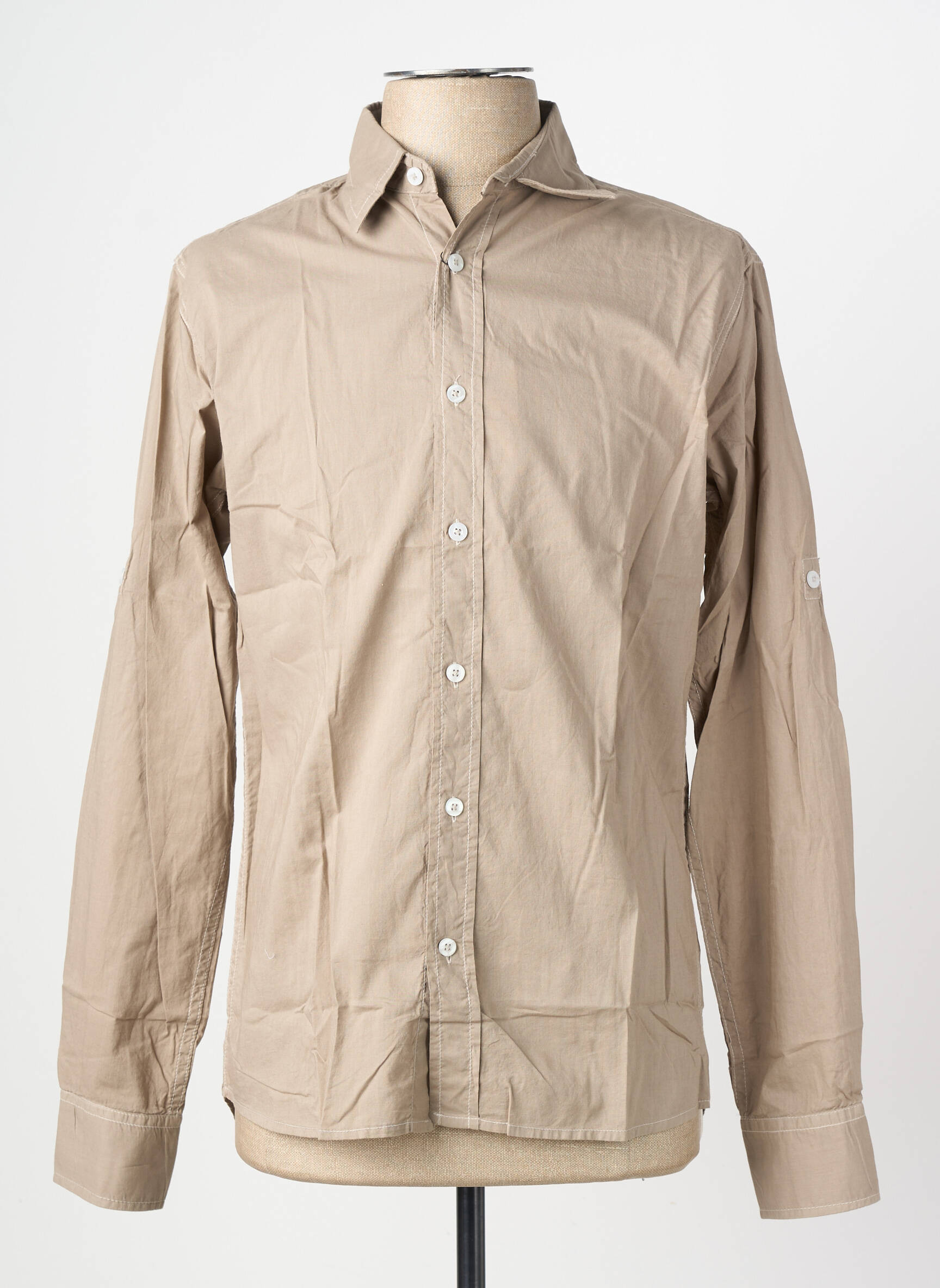 Chemise manches longues coupe cintrée vert EUROPANN homme