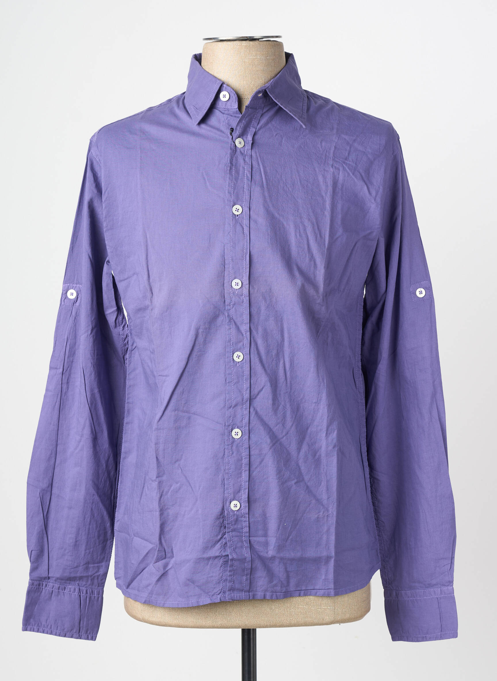 Chemise manches longues coupe cintrée bleu EUROPANN homme