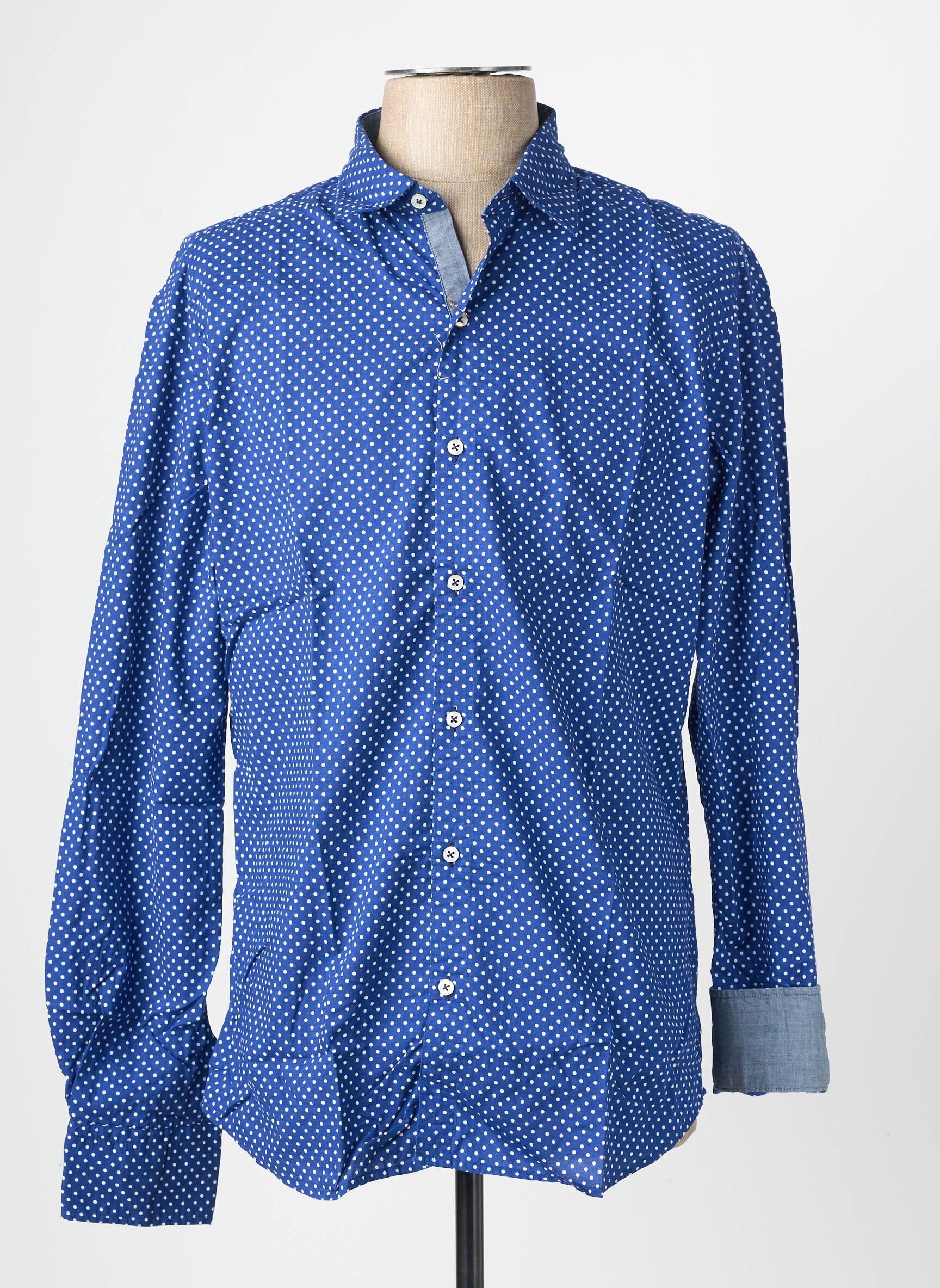 Chemise manches longues coupe cintrée bleu EUROPANN homme