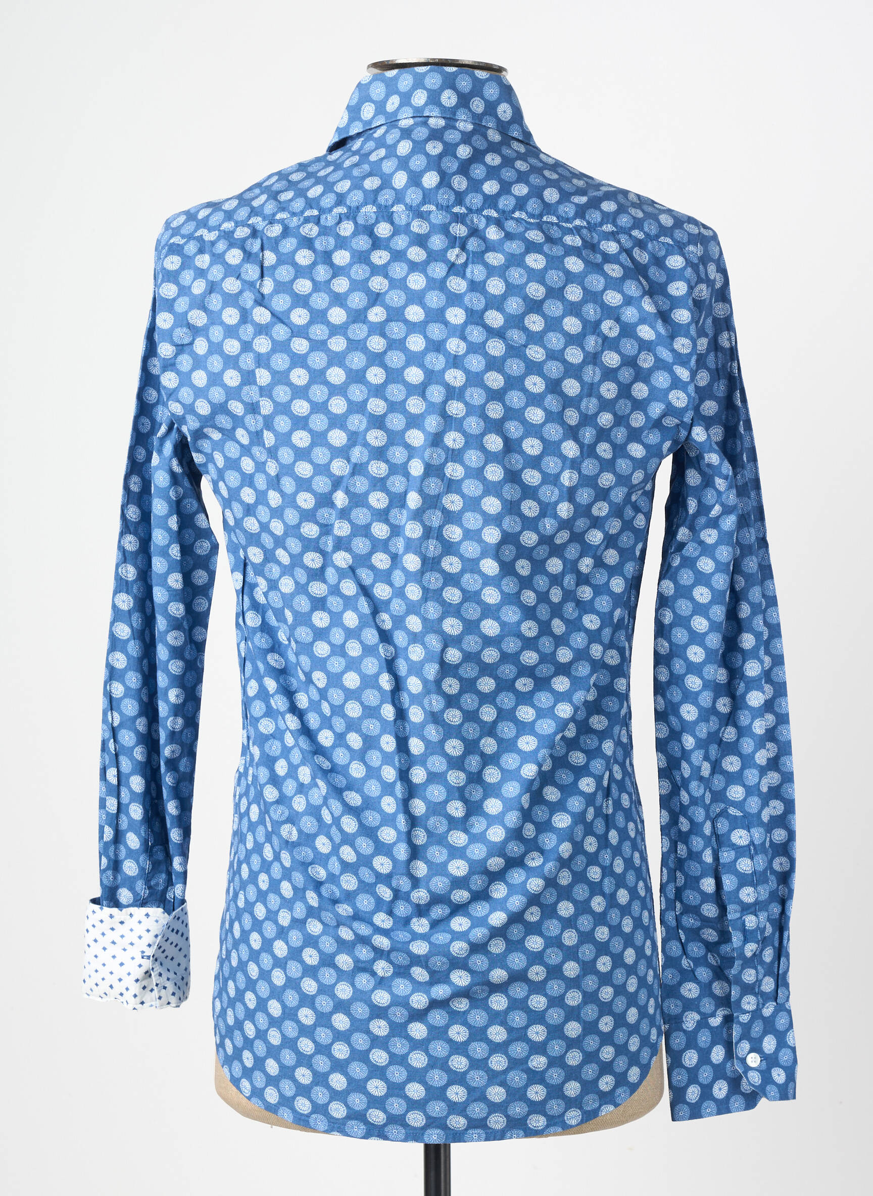 Chemise manches longues imprimé fantaisie bleu EUROPANN homme