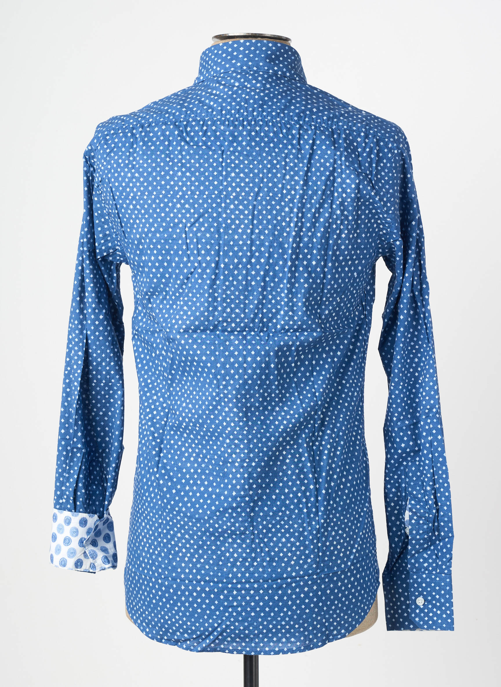 Chemise manches longues imprimé fantaisie bleu EUROPANN homme