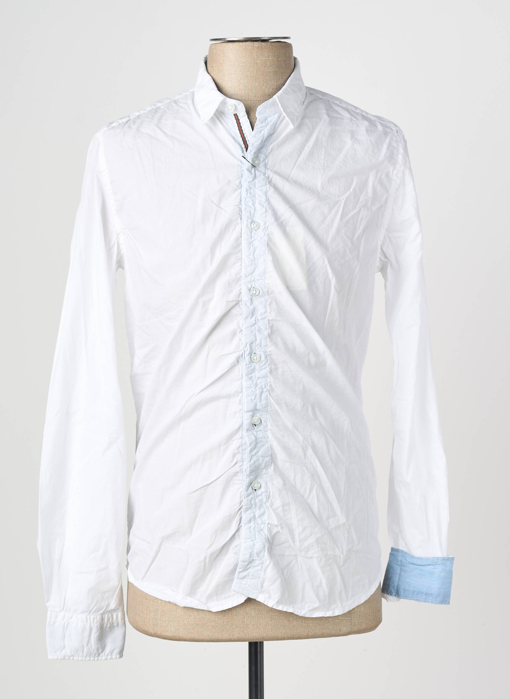 Chemise manches longues coupe cintrée blanc EUROPANN homme