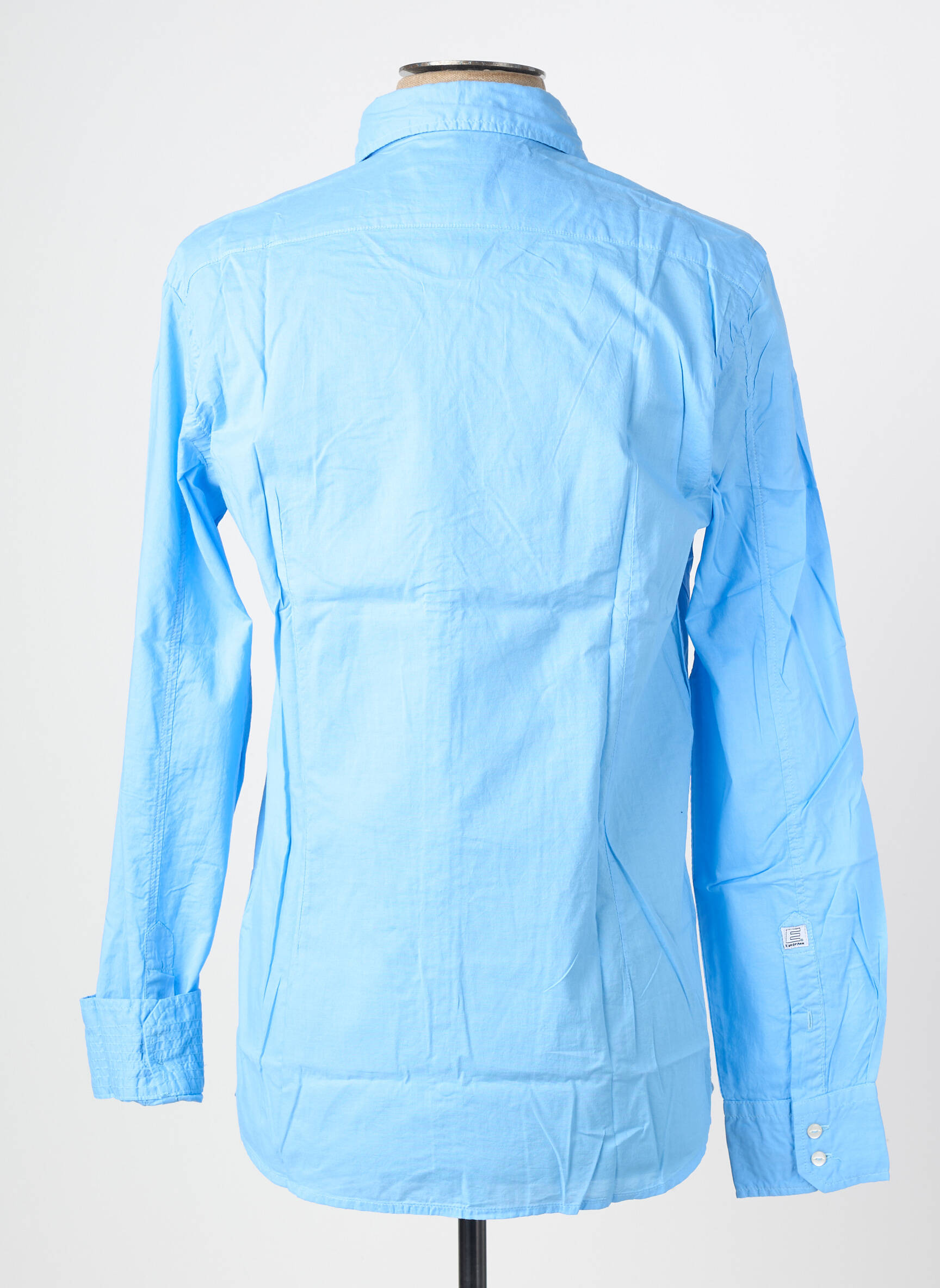 Chemise manches longues coupe cintrée bleu EUROPANN homme