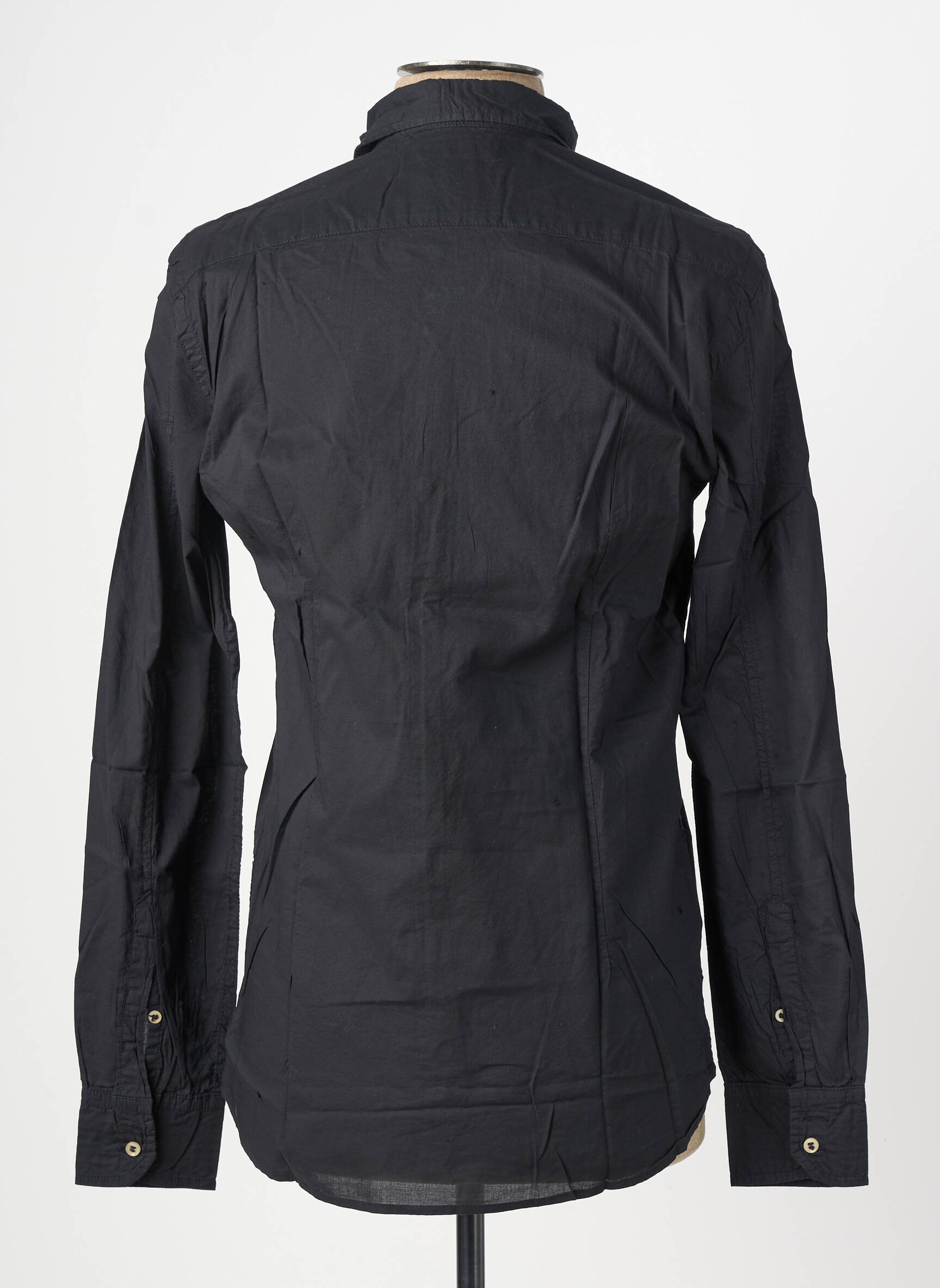 Chemise manches longues coupe cintrée noir EUROPANN homme