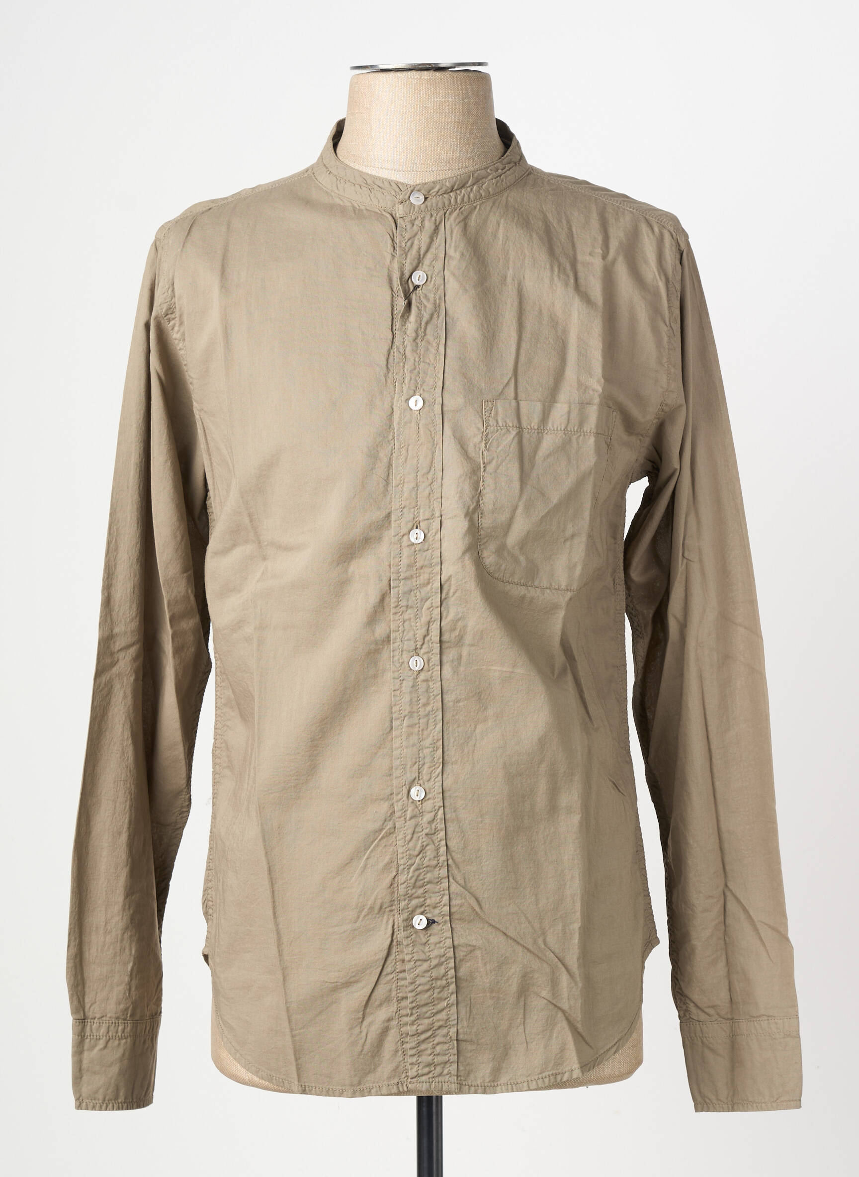 Chemise manches longues coupe cintrée vert EUROPANN homme