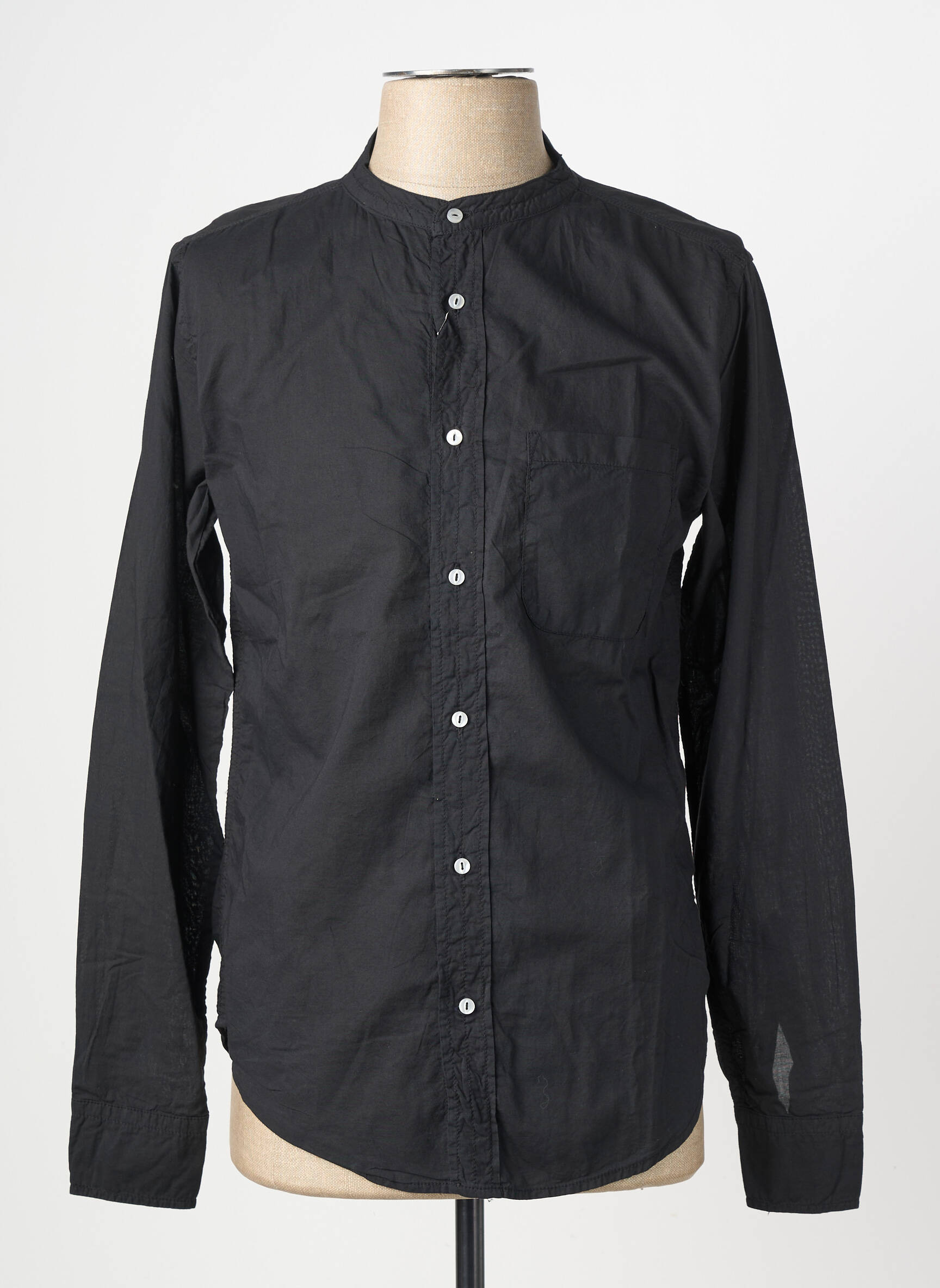 Chemise manches longues coupe cintrée noir EUROPANN homme