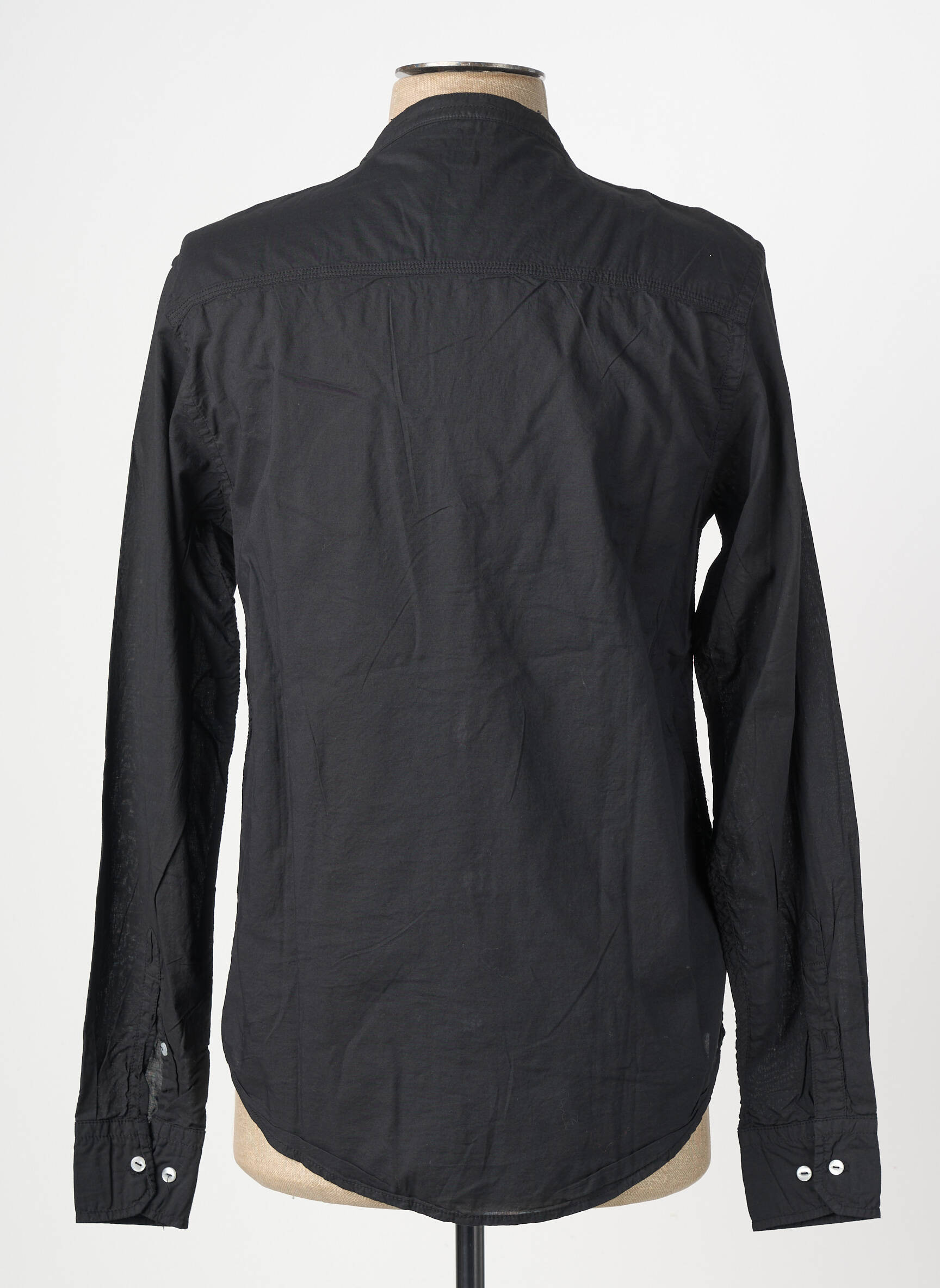 Chemise manches longues coupe cintrée noir EUROPANN homme