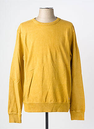 Sweat-shirt stretch manches longues jaune IRON AND RESIN homme