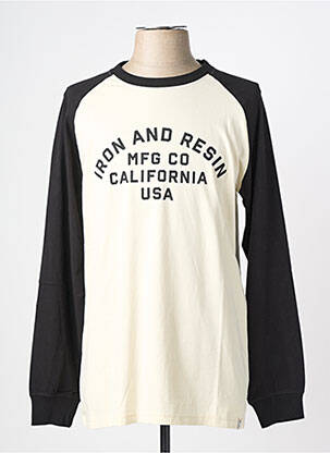 T-shirt coupe cintrée manches longues noir IRON AND RESIN homme