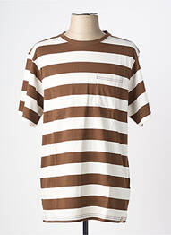 T-shirt coupe cintrée manches courtes marron IRON AND RESIN homme