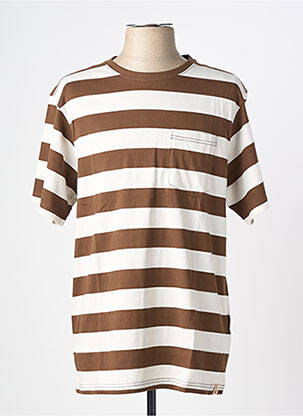 T-shirt coupe cintrée manches courtes marron IRON AND RESIN homme