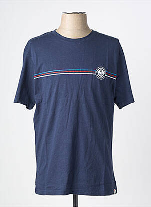 T-shirt coupe cintrée manches courtes bleu IRON AND RESIN homme