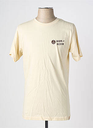 T-shirt coupe cintrée manches courtes beige IRON AND RESIN homme