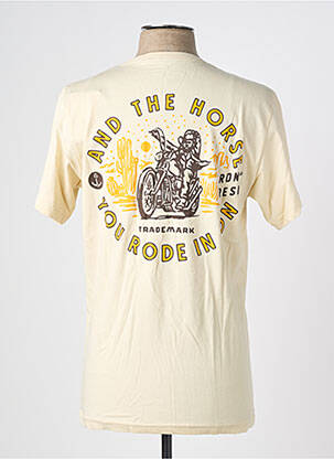 T-shirt coupe cintrée manches courtes beige IRON AND RESIN homme