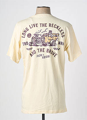 T-shirt coupe cintrée manches courtes beige IRON AND RESIN homme