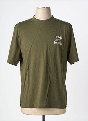T-shirt bio manches courtes vert IRON AND RESIN homme