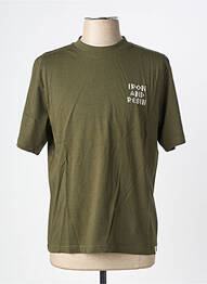 T-shirt coupe cintrée manches courtes vert IRON AND RESIN homme