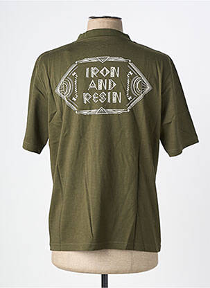 T-shirt coupe cintrée manches courtes vert IRON AND RESIN homme