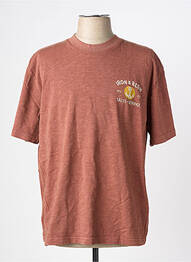 T-shirt stretch manches courtes marron IRON AND RESIN homme