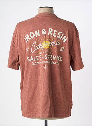 T-shirt stretch manches courtes marron IRON AND RESIN homme
