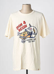 T-shirt stretch manches longues beige IRON AND RESIN homme