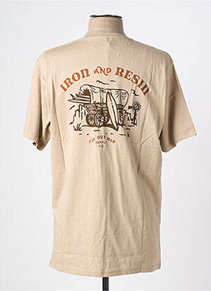 T-shirt bio manches courtes marron IRON AND RESIN homme