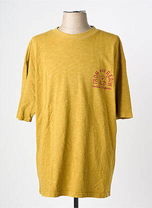 T-shirt stretch manches courtes jaune IRON AND RESIN homme