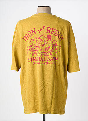 T-shirt stretch manches courtes jaune IRON AND RESIN homme