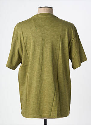 T-shirt col tunisien manches courtes vert IRON AND RESIN homme