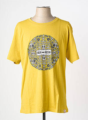 T-shirt coupe cintrée manches courtes jaune IRON AND RESIN homme