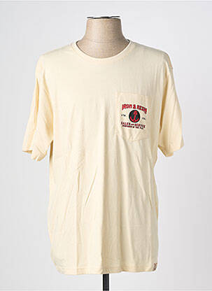T-shirt coupe cintrée manches courtes beige IRON AND RESIN homme