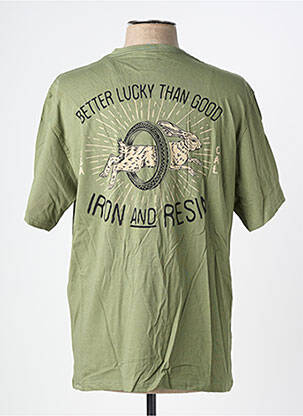 T-shirt coupe cintrée manches courtes vert IRON AND RESIN homme