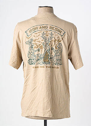 T-shirt bio manches courtes beige IRON AND RESIN homme
