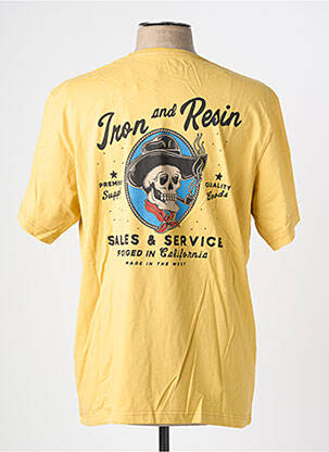 T-shirt coupe cintrée manches courtes jaune IRON AND RESIN homme