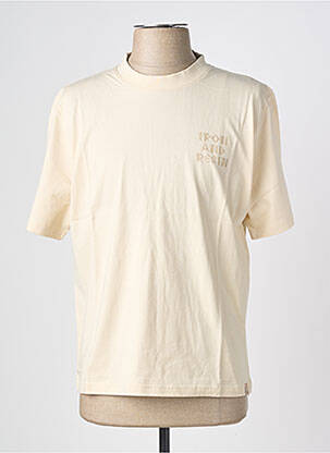 T-shirt stretch manches courtes beige IRON AND RESIN homme