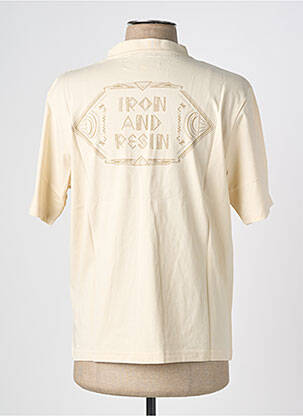 T-shirt stretch manches courtes beige IRON AND RESIN homme