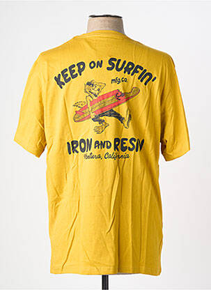 T-shirt coupe cintrée manches courtes jaune IRON AND RESIN homme