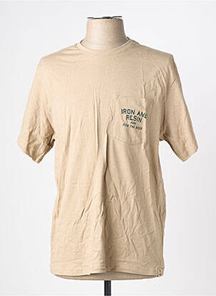 T-shirt coupe cintrée manches courtes marron IRON AND RESIN homme