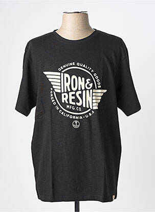 T-shirt coupe cintrée manches courtes noir IRON AND RESIN homme