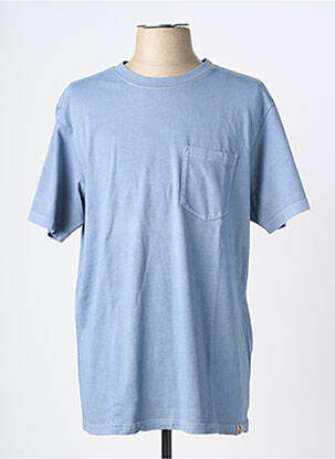 T-shirt stretch manches courtes bleu IRON AND RESIN homme