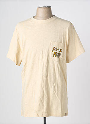 T-shirt coupe droite manches courtes beige IRON AND RESIN homme