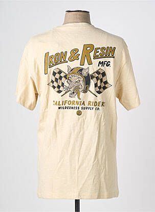 T-shirt coupe droite manches courtes beige IRON AND RESIN homme