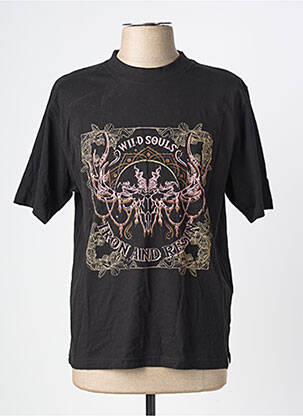 T-shirt coupe cintrée manches courtes noir IRON AND RESIN homme