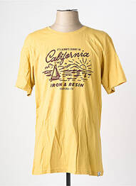 T-shirt coupe cintrée manches courtes jaune IRON AND RESIN homme
