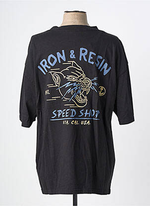 T-shirt stretch manches courtes noir IRON AND RESIN homme