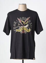 T-shirt stretch manches courtes noir IRON AND RESIN homme